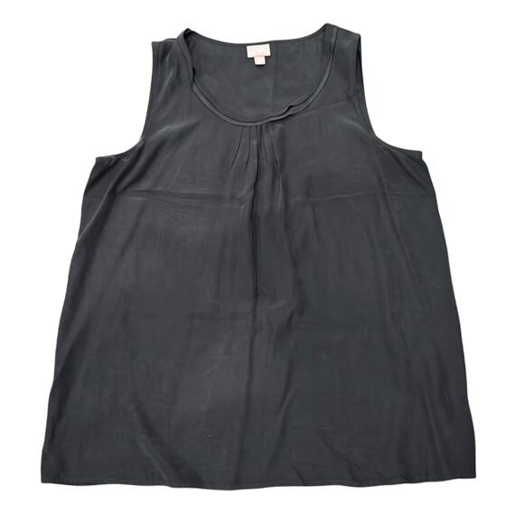 J.Jill Women's Silk Sleeveless Top Black Size L - Picture 1 of 7